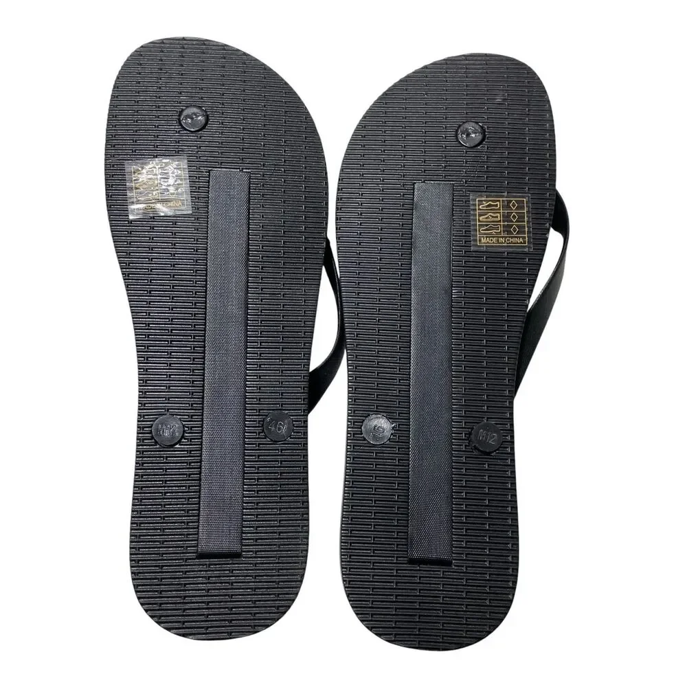 Earthing Grounders  Black Grounding Flip Flops  Sandals Men's  Size  12 NEW‎